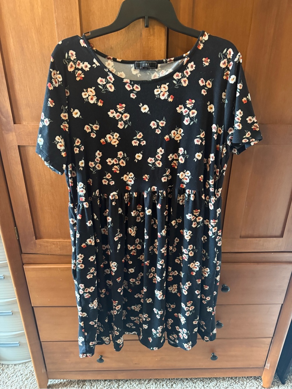 🌸 Vibe Sportswear Plus Size Floral Babydoll Dress – 2X 🌸